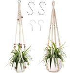 Shining house - lot de 2 cintres pour plantes, panier de jardini�re suspendu en macram� d'int�rieur avec ...