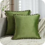 Shining house - lot de 2 housse coussin decoration salon nol moderne pour coussin canape et fauteuil ...