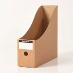 Shining house - 2 pcs porte revues, 26cm x 9cm carton kraft porte revues bote de rangement de documents ...