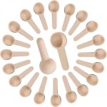Shining house 20 pcs rond cuillre en bois (6, 8 2, 4 cm), petite cuillre  sel, cuillre  pices en ...