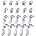 Shining house - 20 pièces tuyau clips 304 acier inoxydable, 16mm / 20mm / 32mm / 50mm u - tube pince ... Shining house - 20 pièces tuyau clips 304 acier inoxydable, 16mm / 20mm / 32mm / 50mm u - tube pince ...