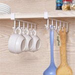 Shining house 2pcs tasse tasses  vin verres de rangement crochets ustensiles de cuisine cravates ceintures ...