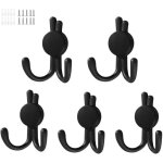 Shining house - 5 pi�ces patere porte manteau mural, crochets doubles r�tro inox avec vis porte - manteau ...