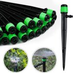 Shining house - 50pcs micro - asperseur d'irrigation goutte  goutte, 360 degrs 8 trous d'eau flux irrigation ...