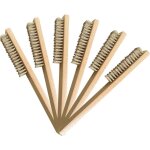 6 pcs brosse laiton, jeu de brosses, brosse avec poils en laiton 200 mm, brosses mtalliques laiton, ...