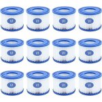 Shining house - lot de 8 cartouches filtrantes pour piscine de type vi pour bestway taille 6 - 58323