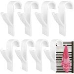 Shining house - 8 pcs crochet radiateur rond, crochet  serviettes blanc, crochet serviette salle de ...