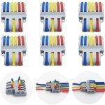 Shining house - bornes de connexion, 6 pcs connecteur electrique rapide, connecteurs de fils compacts ...