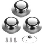 Shining house - bouton de couvercle, 3 pi�ces poign�e couvercle casserole, convient pour poign�e de couvercle ...