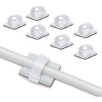 Shining house clips de cble adhsif rglable pour gestion de cble  fibre optique, attache fil et le ...
