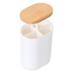 Shining house - conteneur tampons coton bote distributeur de coton dmaquillant blanc distributeur coton ...