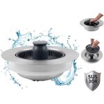 Shining house - crpine et bouchon d'vier de cuisine combins - crpine d'vier universelle 3 en 1 en ...