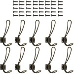 Shining house - crochet porte manteau mural vintage, 10 pi�ces bronze crochets muraux lourd m�tal patere ...