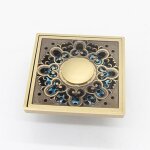 Shining house - douche en laiton carr machine  laver drain de douche avec grande calibre anti odeur ...