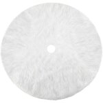 Shining house - jupe de sapin de nol blanc peluche neige dcorations d'arbre de nol tapis vacances ...
