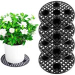 Shining house - l�vateurs pot fleurs maille pad - tapis ronde de drainage en plastique pour int�rieur ...