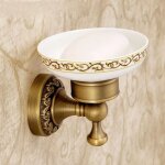 Shining house - porte savon coupelle de couleur bronze avec fixation mural porte savon de douche en laiton ...