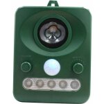 Shining house - repulsif d'oiseaux a ultrasons solaire exterieur, double charge solaire, conception etanche, ...