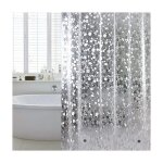 Rideau de douche anti - moisissure 180x200 cm, rideau de douche impermable et translucide pour baignoire ...