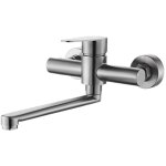 Shining house - robinet mural cuisine, mitigeur mural inoxydable, pivotant � 360� pour �vier de cuisine, ...