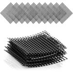 Shining house - set de 50 grilles de drainage en plastique, noir - grille de drainage carre pour coupe ...