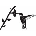 Shining house - silhouette d'oiseau en mtal - noir en fer forg oiseau silhouette oiseaux sur la branche, ...