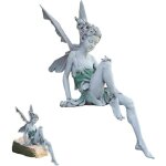 Shining house - statue jardin f�e assise, figurines jardin elfes assis, statue f�e assise tudor et turek, ...