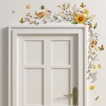 Shining house - stickers muraux plantes florales autocollants muraux fleurs papillon sticker mural amovible ...