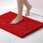 Shining house - tapis salle de bain tapis d'entr�e pour la douche tissu chenille absorbant tapis moelleux ...