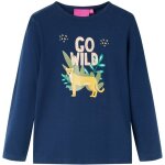 T - shirt enfants manches longues bleu marine 140