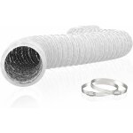 150mm tuyau d'evacuation flexible en aluminium pvc 6m long - tube de ventilation pour extracteur d'air, ... 150mm tuyau d'evacuation flexible en aluminium pvc 6m long - tube de ventilation pour extracteur d'air, ...