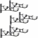 6pcs tringle  rideau en mtal robuste, support de tringle  rideau, double support de tringle  rideau, ...