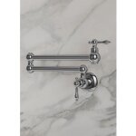 Shmshng - mitigeur de lavabo mural rtractable  deux poignes avec deux joints pivotants - eau froide ...