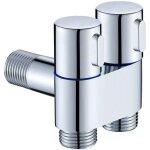 Shmshng - robinet  double commande g1 / 2 2, 5 cm  double commande pour machine  laver wc, vanne triangulai ...