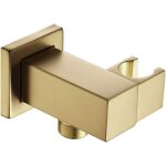 Shmshng - support de pommeau de douche support de pommeau de douche en laiton carré doré Shmshng - support de pommeau de douche support de pommeau de douche en laiton carré doré