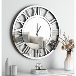Shyfoy - horloge murale design ronde - miroir scintillant grand format - style moderne & Élégant - pour ... Shyfoy - horloge murale design ronde - miroir scintillant grand format - style moderne & Élégant - pour ...