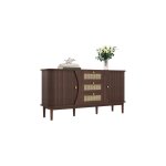 Ineasicer - sideboard, armoire en rotin avec tiroirs, commode avec portes coulissantes