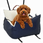 Si�ge auto pour chien, rehausseur confortable pour petits chiens de moins de 5 kg, lit de voyage portable ...