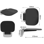 Siege de douche mural rabattable?tabouret de douche pliable mural?chaise de douche antidrapante pour ...