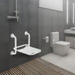 Sige de douche pliable pour montage mural, sige de douche pliable, hauteur rglable, antidrapant, ...