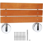 Mophorn - sige de douche pliable en teck 20, 1' x 13, 2' dpli, banc de douche pliable  fixation murale ...