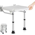 Sige de douche pliant mural, chaise de bain robuste avec pieds rglables en hauteur, tabouret de bain ...