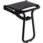 Sige de douche pmr pellet essentiel confort escamotable avec pied aluminium poxy noir