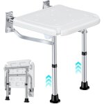 Sige de douche rabattable, montage mural jusqu' 160 kg, pour personnes ages, femmes enceintes, personnes ...