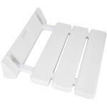 Si�ge de douche rabattable mural, banc de salle de bain pliable pour sauna domestique, blanc