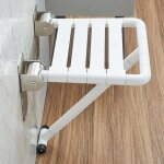 Sige de douche rabattable mural, chaise de douche pliante antidrapante avec accoudoir, sige de douche ...