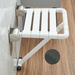 Si�ge de douche rabattable avec pieds de support, chaise de douche adulte pour personne handicap�e pliable ...