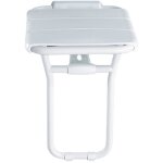 Si�ge de douche relevable en aluminium �poxy blanc, si�ge de douche pliable de s�curit� pour salle de ...