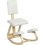 Siège ergonomique assis - genoux avec dossier alixia blanc cassé Siège ergonomique assis - genoux avec dossier alixia blanc cassé