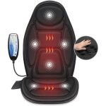 Si�ge massant chauffant en mousse � m�moire, masseur de dos avec chaleur et vibration pour le dos, coussin ...